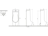 Писсуар напольный SantiLine SL-6005 сенсорный, белый, с сифоном, безободковый, со смывным механизмом Писсуар напольный SantiLine SL-6005 сенсорный, белый, с сифоном, безободковый, со смывным механизмом