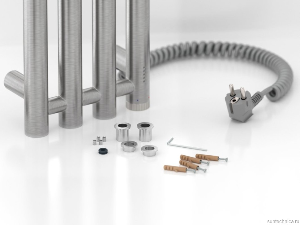 Полотенцесушитель электрический Сунержа Кантата 4.0 071-0885-1259 120x20 см, подключение справа, скрытое подключение справа, сатин, I-образный