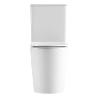 Унитаз-компакт напольный Abber Bequem AC1112TMW безободковый, с микролифтом, белый матовый