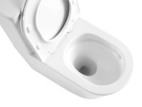 Унитаз-компакт напольный Abber Bequem AC1112TMW безободковый, с микролифтом, белый матовый