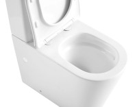 Унитаз-компакт напольный Abber Bequem AC1112TMW безободковый, с микролифтом, белый матовый