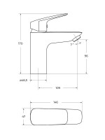 Смеситель для раковины BelBagno Due DUE-LVM-GM-W0 оружейная сталь Смеситель для раковины BelBagno Due DUE-LVM-GM-W0 оружейная сталь