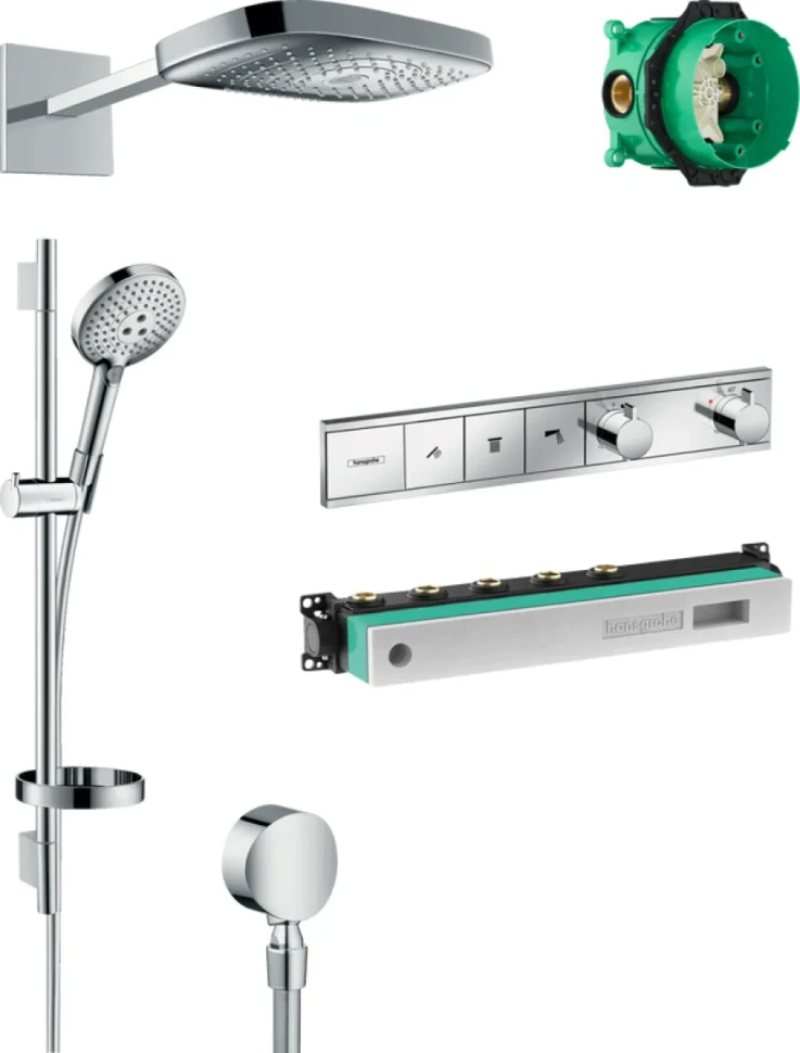 Душевой комплект Hansgrohe Raindance Select E 300 (3 jet) 26468000 + 26630000 + 27506000 + 15381000