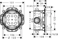 Душевой комплект Hansgrohe Raindance Select E 300 (3 jet) 26468000 + 26630000 + 27506000 + 15381000