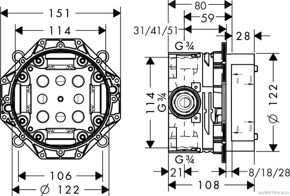 Душевой комплект Hansgrohe Raindance Select E 300 (3 jet) 26468000 + 26630000 + 27506000 + 15381000