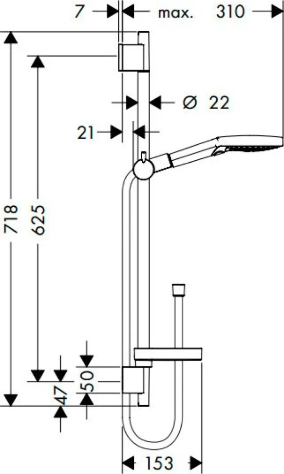 Душевой комплект Hansgrohe Raindance Select E 300 (3 jet) 26468000 + 26630000 + 27506000 + 15381000
