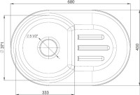 Мойка кухонная GranFest Smart SM 680 L бежевая
