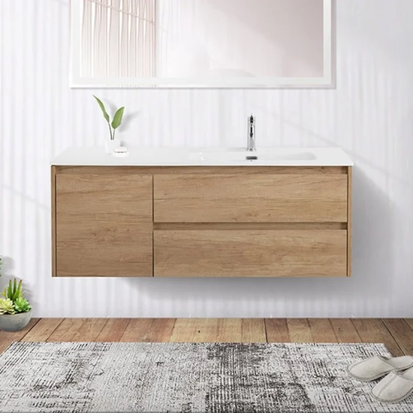 Тумба под раковину BelBagno Kraft 120 R, 2 ящика, дверца, rovere nebrasca nature