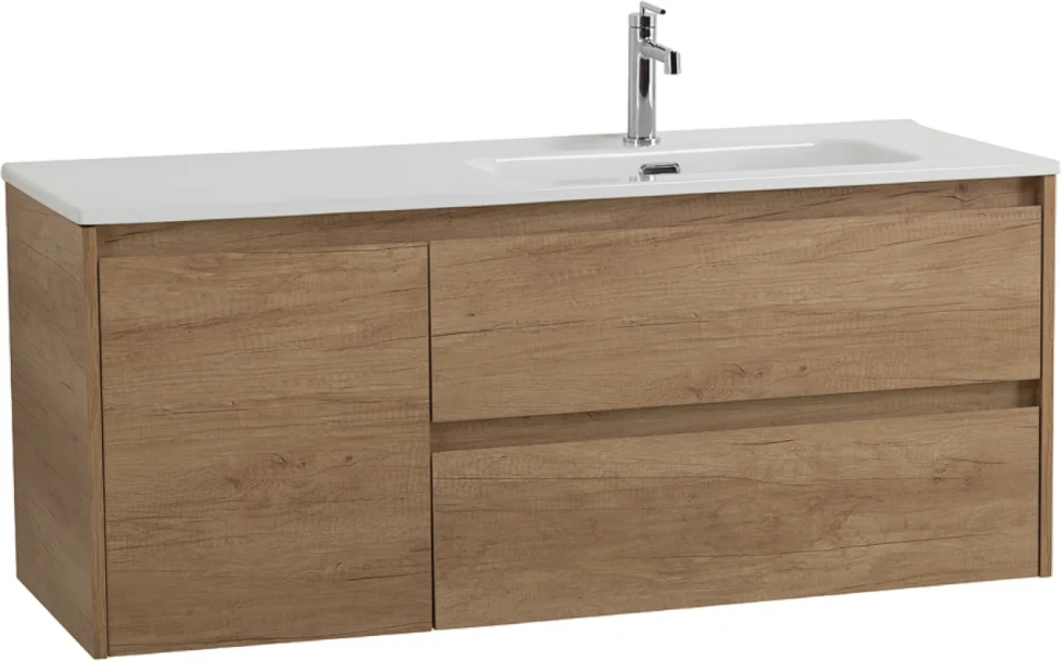 Тумба под раковину BelBagno Kraft 120 R, 2 ящика, дверца, rovere nebrasca nature