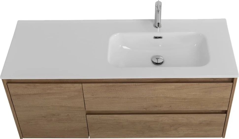 Тумба под раковину BelBagno Kraft 120 R, 2 ящика, дверца, rovere nebrasca nature