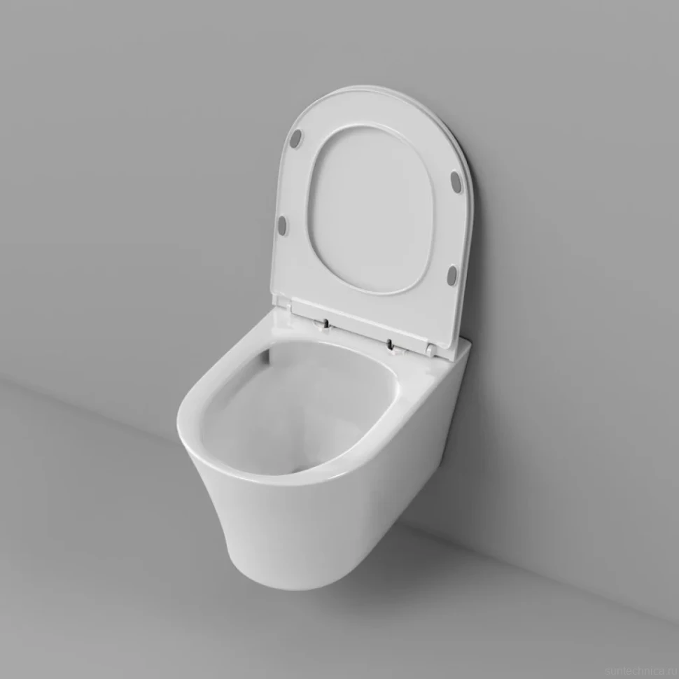 Унитаз подвесной Grossman Thin Rim GR-5604SQ глянцевый белый