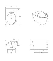 Унитаз подвесной Grossman Thin Rim GR-5604SQ глянцевый белый