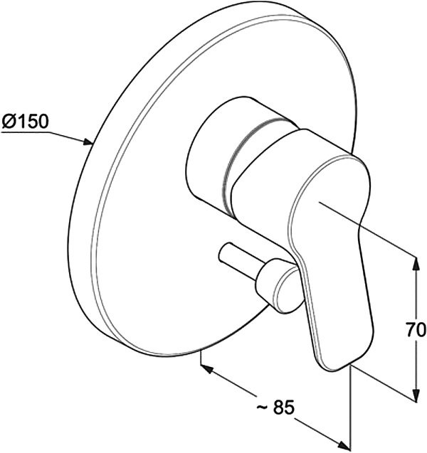 Встраиваемый смеситель для душа и ванны Kludi Pure&Easy 374190565 с внутренней частью 38636