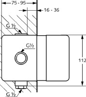 Встраиваемый смеситель для душа и ванны Kludi Pure&Easy 374190565 с внутренней частью 38636