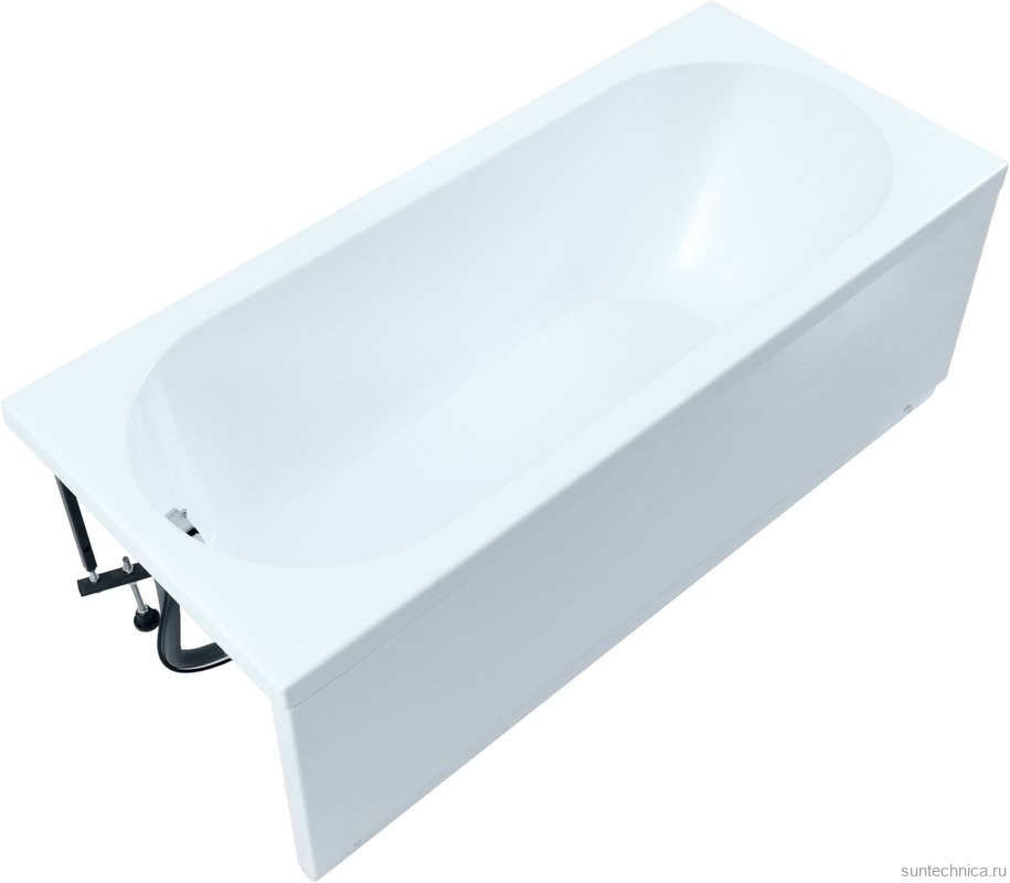 Акриловая ванна Aquanet Polly 00345459 175x80 см, пристенная, белая, с каркасом