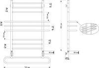 Полотенцесушитель водяной Secado Палермо 4603777477219 85x70 см, бронза, лесенка, латунь