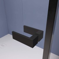 Душевой уголок RGW Stilvoll SV-040 100х90 профиль черный, стекло матовое