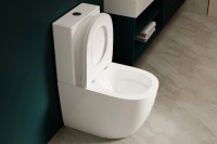 Унитаз-компакт напольный Abber Bequem AC1110T безободковый, с микролифтом, белый