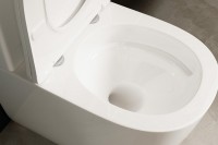 Унитаз-компакт напольный Abber Bequem AC1110T безободковый, с микролифтом, белый