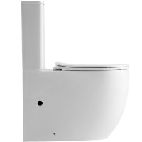 Унитаз-компакт напольный Abber Bequem AC1110T безободковый, с микролифтом, белый