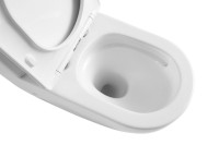 Унитаз-компакт напольный Abber Bequem AC1110T безободковый, с микролифтом, белый