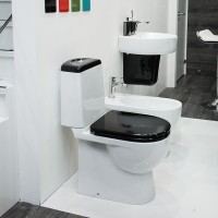 Унитаз-компакт напольный Sanita luxe Best Color Black с микролифтом