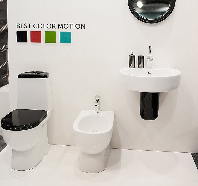 Унитаз-компакт напольный Sanita luxe Best Color Black с микролифтом