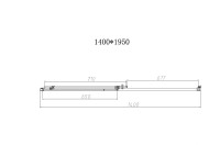 Душевая дверь в нишу Vincea Slim-N VDS-4SN140CLG 140 см, профиль брашированное золото, стекло прозрачное