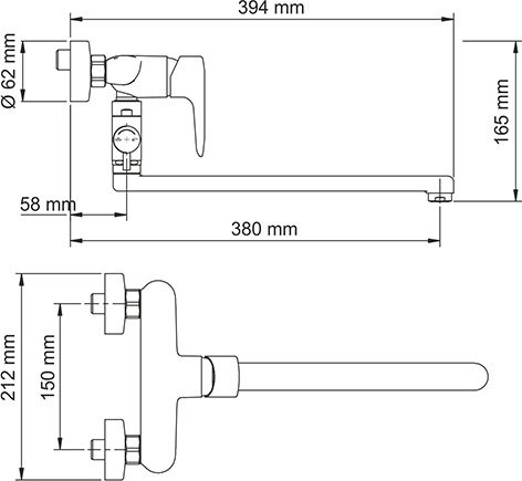 Универсальный смеситель Wasserkraft Vils 5602L