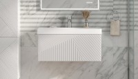 Тумба с раковиной Velvex Edge 80.1Y подвесная, белая