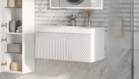 Тумба с раковиной Velvex Edge 80.1Y подвесная, белая