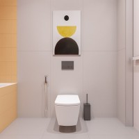 Система инсталляции для унитазов Lavinia Boho RelFix 77020022 4 в 1 с кнопкой смыва, глянцевый черный, хром