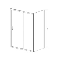 Душевой уголок Vincea Alpha VSR-3AL8011CLG 110х80, профиль брашированное золото, стекло прозрачное