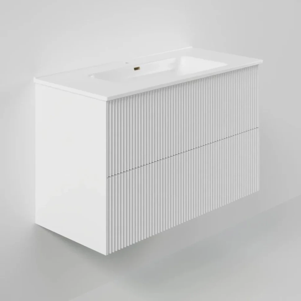Тумба под раковину La Fenice TERRA Twin Bianco белая матовая 100 см