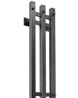 Полотенцесушитель электрический Comfysan Alto-K EC-3 120x20 см, подключение справа, скрытое подключение справа, титановый графит, лесенка, из стали