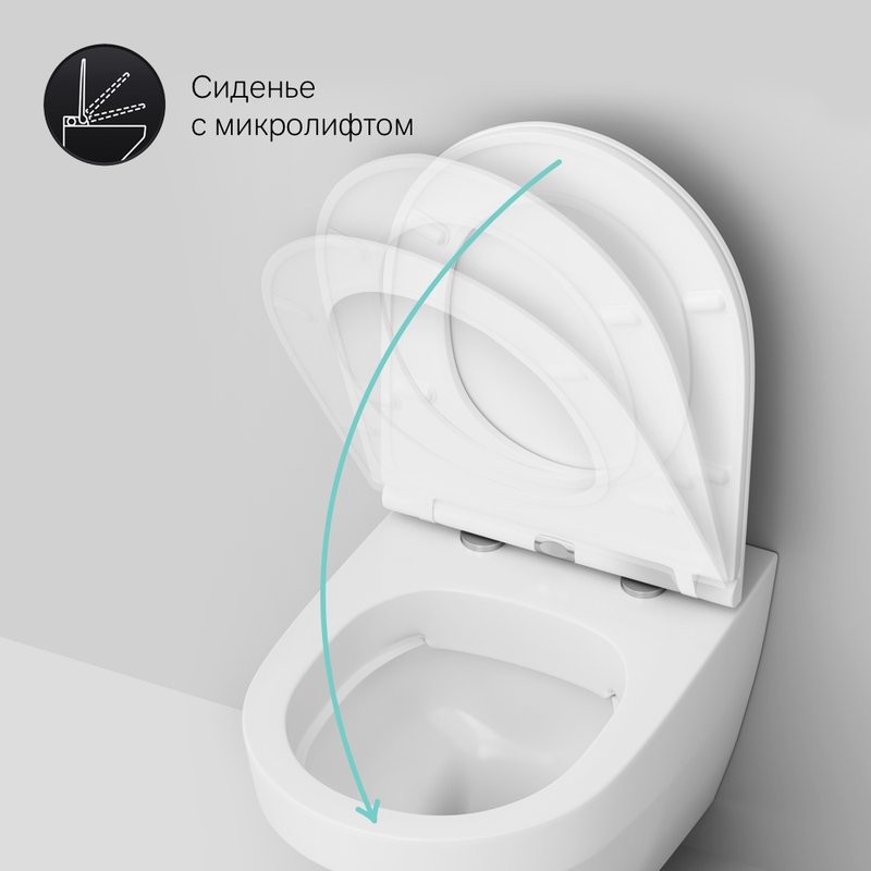 Унитаз подвесной AM.PM Inspire FlashClean C501700WH с микролифтом
