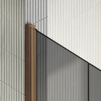 Душевая дверь в нишу Maybahglass MGD-430-2 120 см, профиль матовая бронза, стекло графит