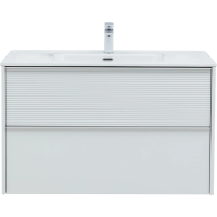 Тумба с раковиной Aquanet Вита 100 подвесная, белая матовая