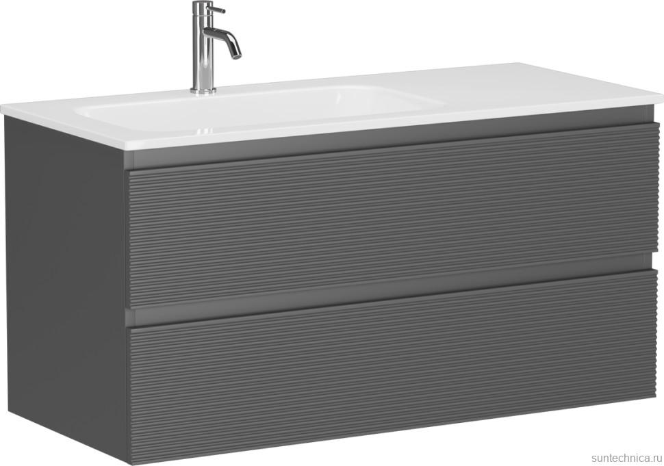 Тумба под раковину Sancos Folk 100 L grey soft