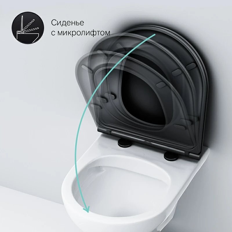 Унитаз подвесной AM.PM Gem FlashClean C901700SCmb