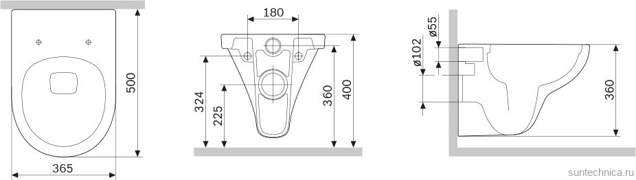 Унитаз подвесной AM.PM Gem FlashClean C901700SCmb