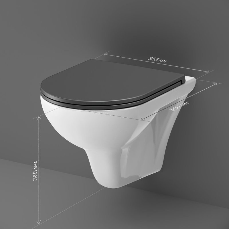 Унитаз подвесной AM.PM Gem FlashClean C901700SCmb