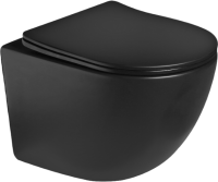 Унитаз подвесной SantiLine SL-5018MB безободковый, с микролифтом