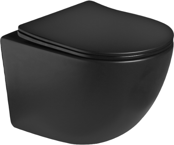 Унитаз подвесной SantiLine SL-5018MB безободковый, с микролифтом