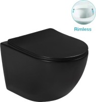 Унитаз подвесной SantiLine SL-5018MB безободковый, с микролифтом