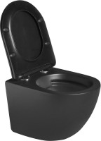 Унитаз подвесной SantiLine SL-5018MB безободковый, с микролифтом