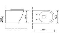 Унитаз подвесной SantiLine SL-5018MB безободковый, с микролифтом