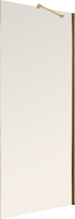 Душевая перегородка Maybahglass MGD-1353-3ш 99 см, профиль золото, стекло бронза