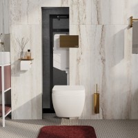 Система инсталляции для унитазов Wasserkraft Dinkel 58TLT.010.ME.MG04 с кнопкой смыва матовое золото