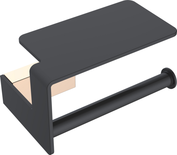 Держатель туалетной бумаги Boheme Q 10941-G-B с полкой для телефона